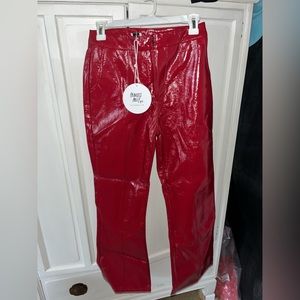 Princess Polly red leather pants
